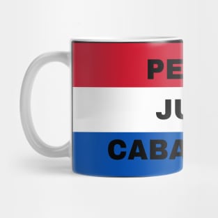 Pedro Juan Caballero City in Paraguay Flag Colors Mug